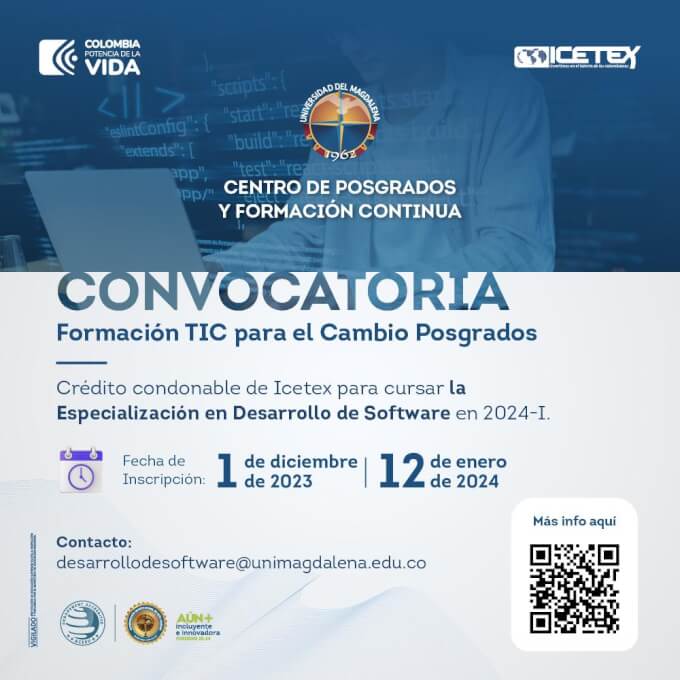 Convocatoria Formación TIC para el Cambio Posgrados 2024