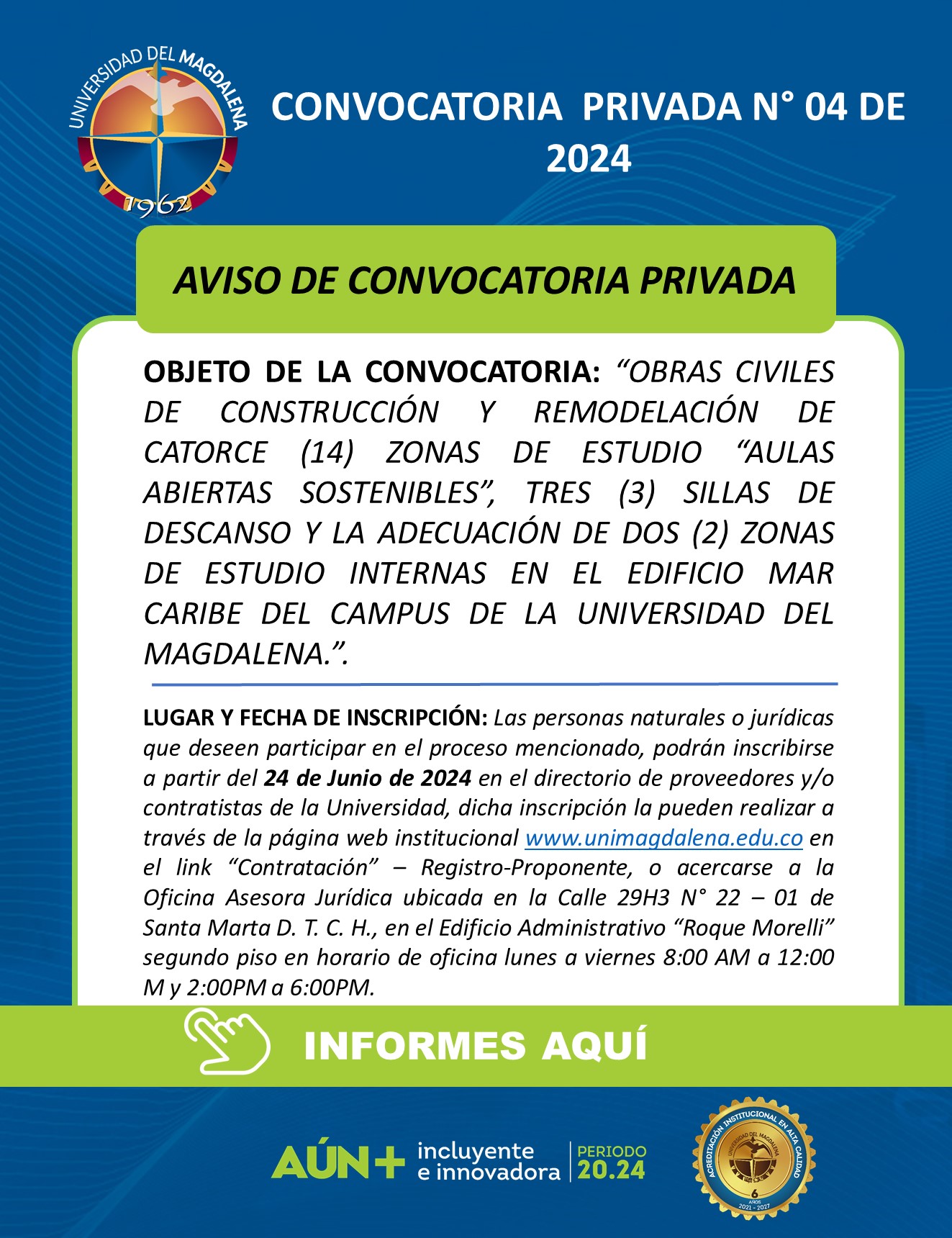 Convocatoria Privada N° 04 de 2024