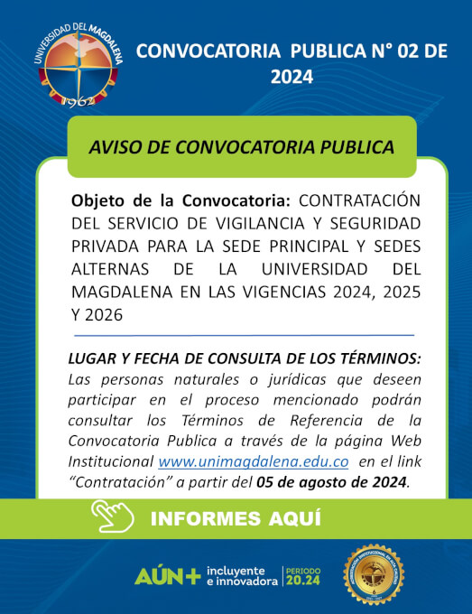 Aviso Informativo - Convocatoria Pública N° 02 de 2024