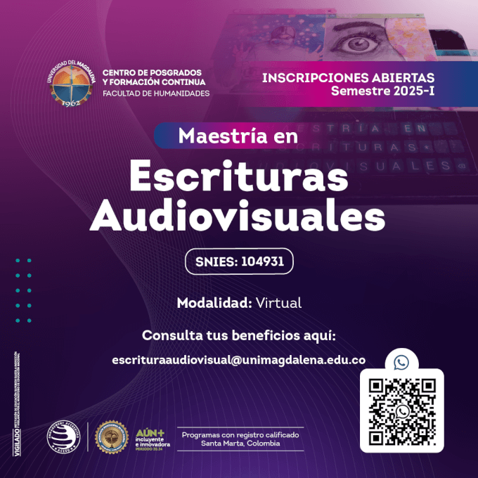 ¡Inscríbete ahora en la Maestría en Escrituras Audiovisuales!