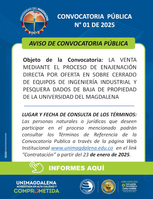 Aviso Informativo - Convocatoria Pública N° 01 de 2025