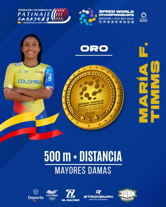 ¡María Fernanda Timms, Medalla de Oro en Mundial de Patinaje en China!