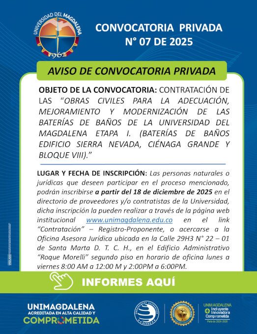 Convocatoria Privada N° 07 de 2025