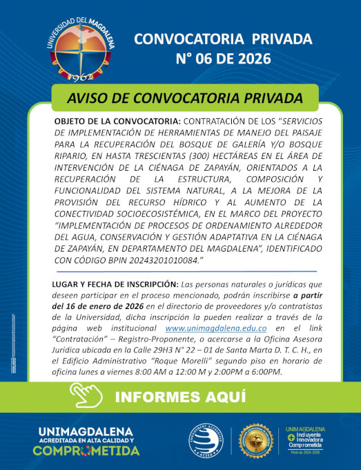 Convocatoria Privada N° 06 de 2026