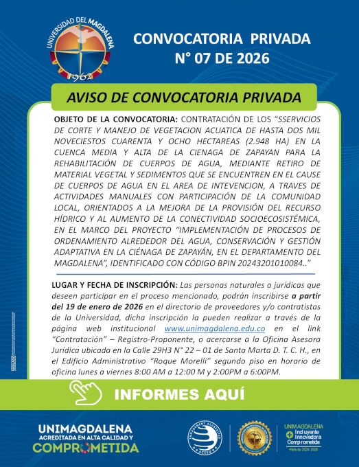 Convocatoria Privada N° 07 de 2026