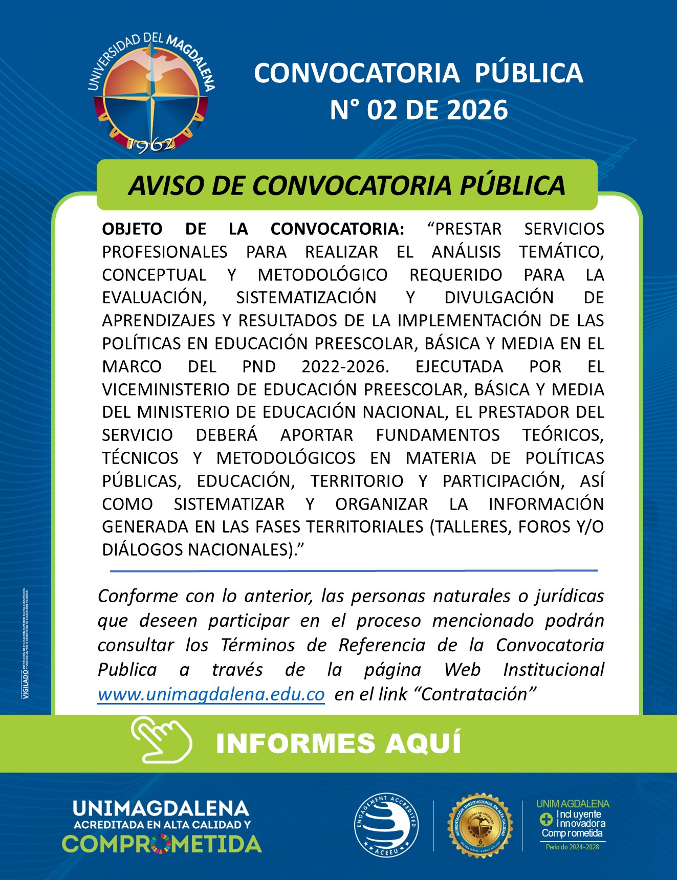 Convocatoria Pública N° 02 De 2026