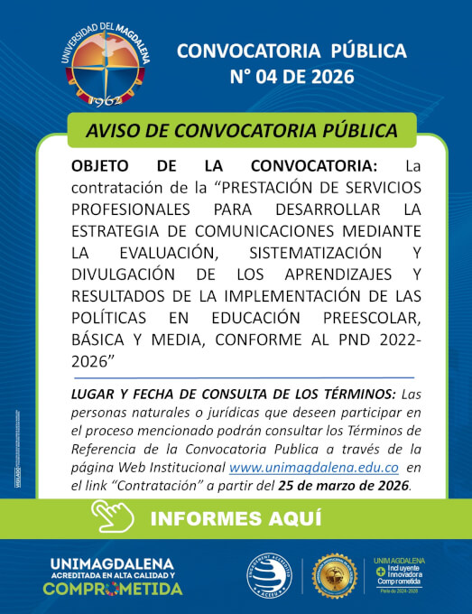 Convocatoria Pública N° 04 de 2026