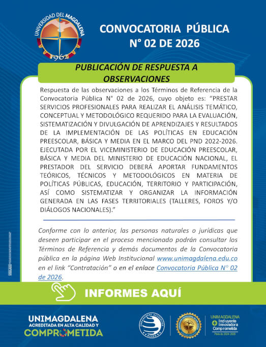 Convocatoria Pública N° 02 de 2026