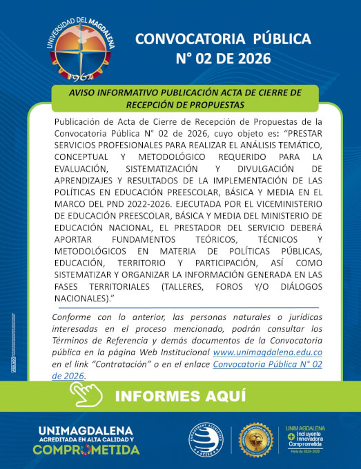 Convocatoria Pública N° 02 de 2026