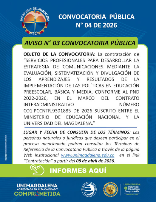 Convocatoria Pública N° 04 de 2026