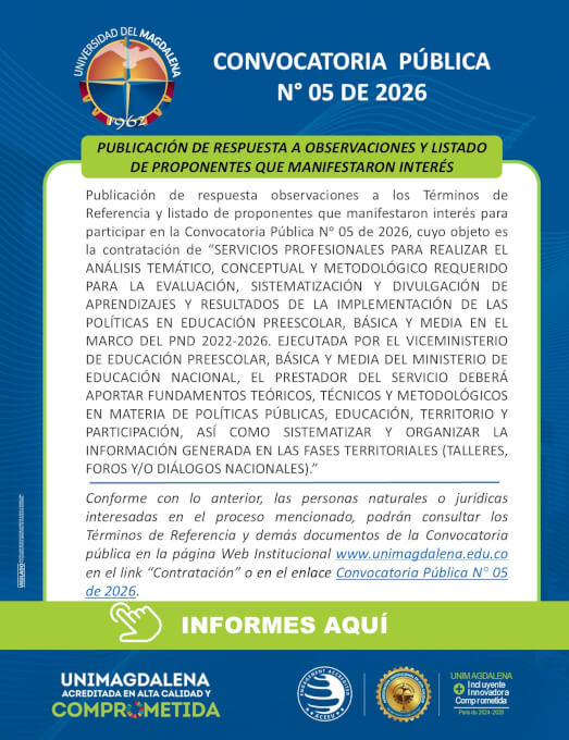 Convocatoria Pública N° 05 de 2026