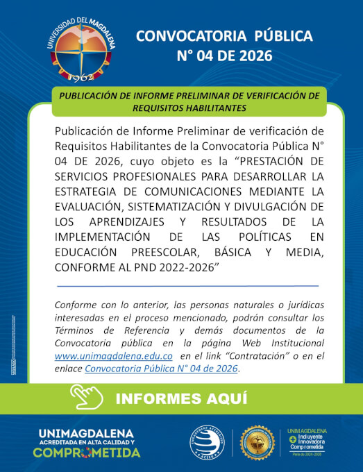 Convocatoria Pública N° 04 De 2026