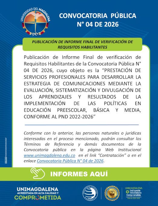 Convocatoria Pública N° 04 De 2026