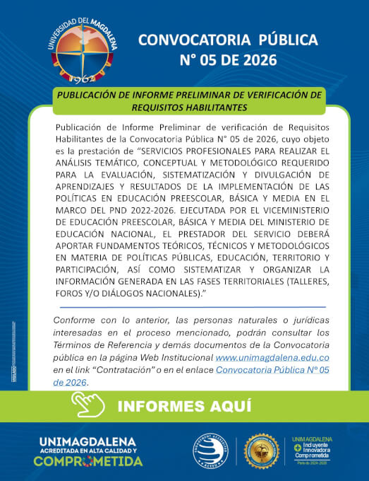 Convocatoria Pública N° 05 De 2026
