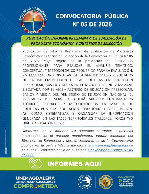Convocatoria Pública N° 05 De 2026