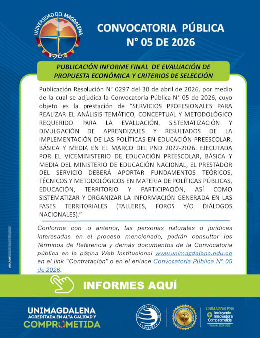 Convocatoria Pública N° 05 de 2026