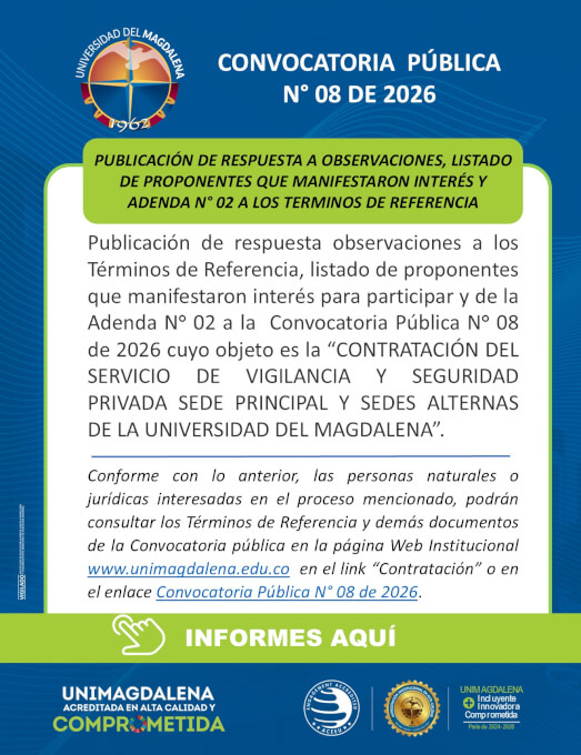 Convocatoria Pública N° 08 de 2026