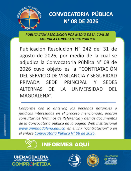 Convocatoria Pública N° 08 de 2026