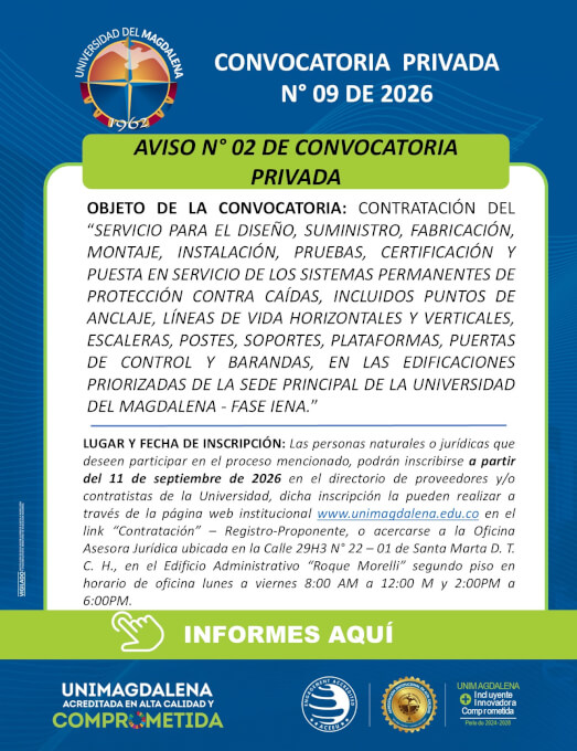 Convocatoria Privada N° 09 de 2026