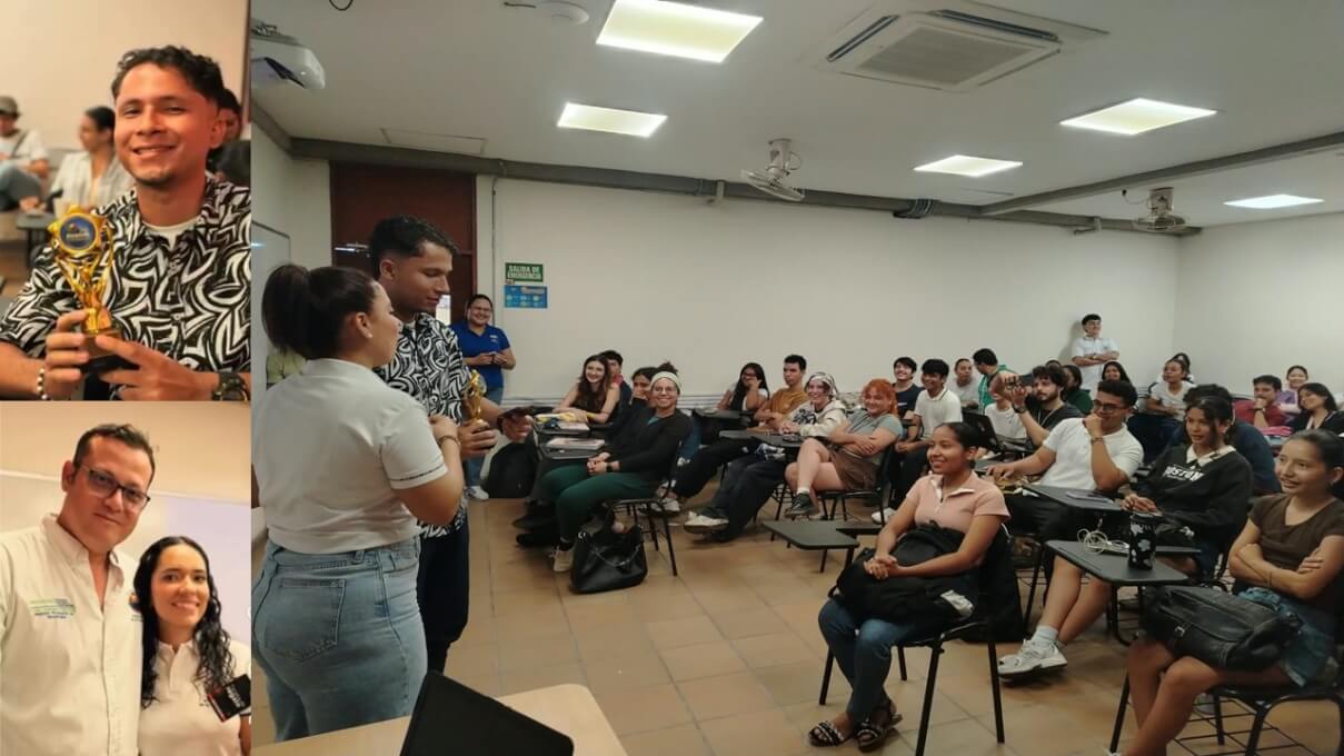 Momentos clave del reconocimiento al estudiante estrella de la Facultad de Ciencias Básicas.