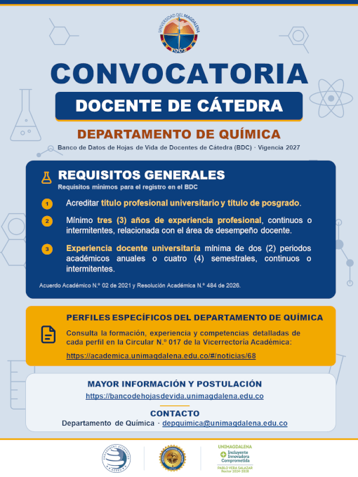 Convocatoria Docente de Cátedra 2027