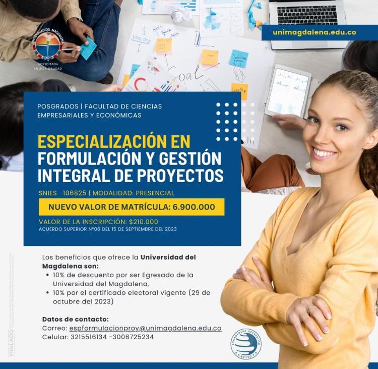 Logo de Especialización en Formulación y Gestión Integral de Proyectos