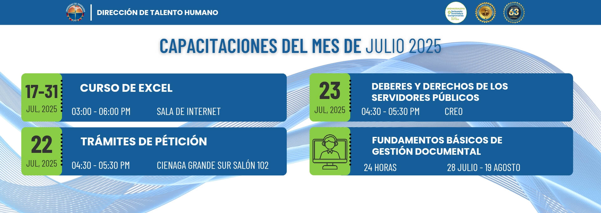 Cronograma Capacitaciones Mes Julio 2025