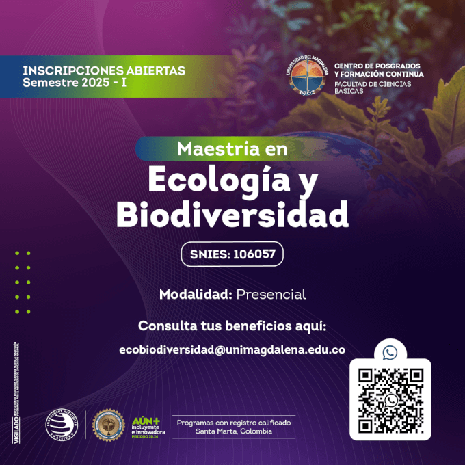 Programa de Maestría en Ecología y Biodiversidad
Facultad de Ciencias Básicas