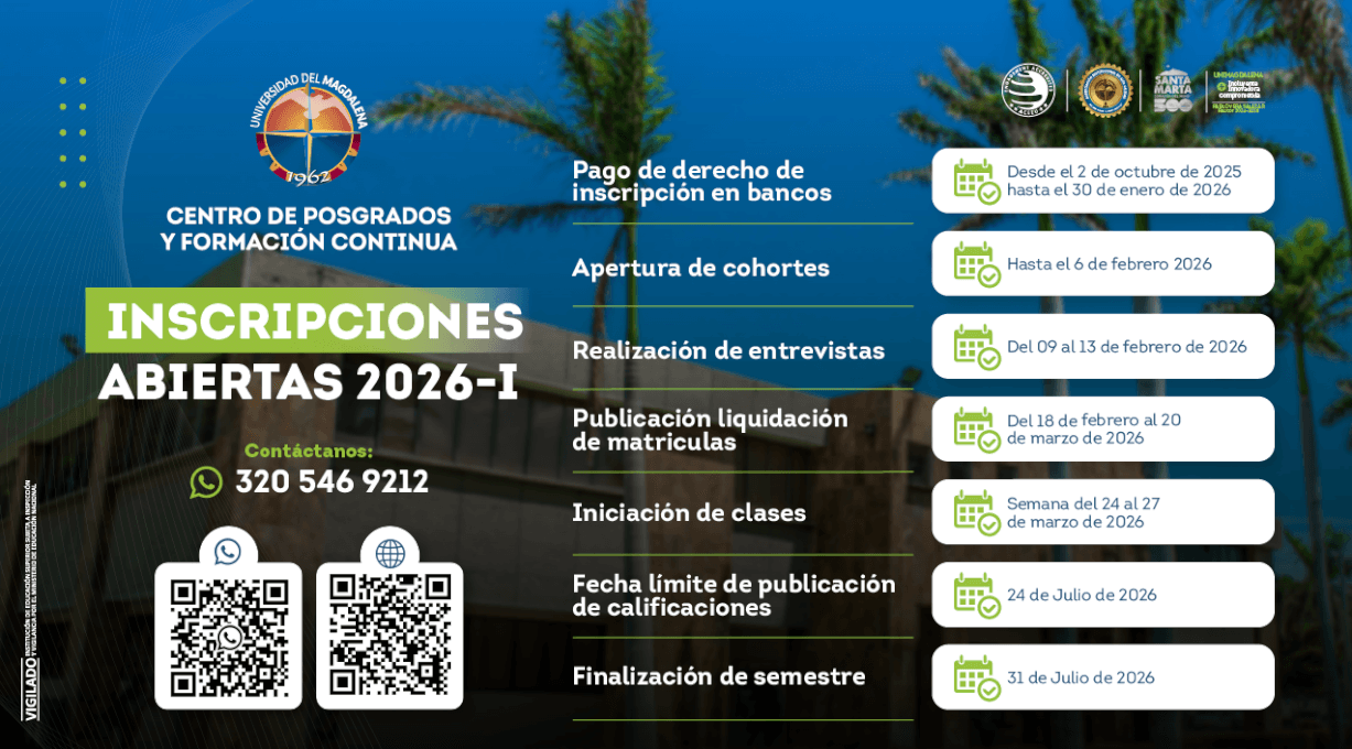 INSCRIPCIONES ABIERTAS PERIODO 2026-1