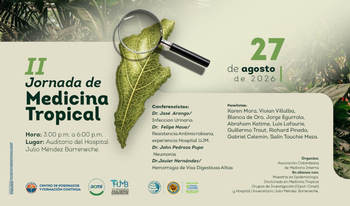 II Jornada de Medicina Tropical, 27 de agosto de 2026, en el Hospital Julio Méndez.