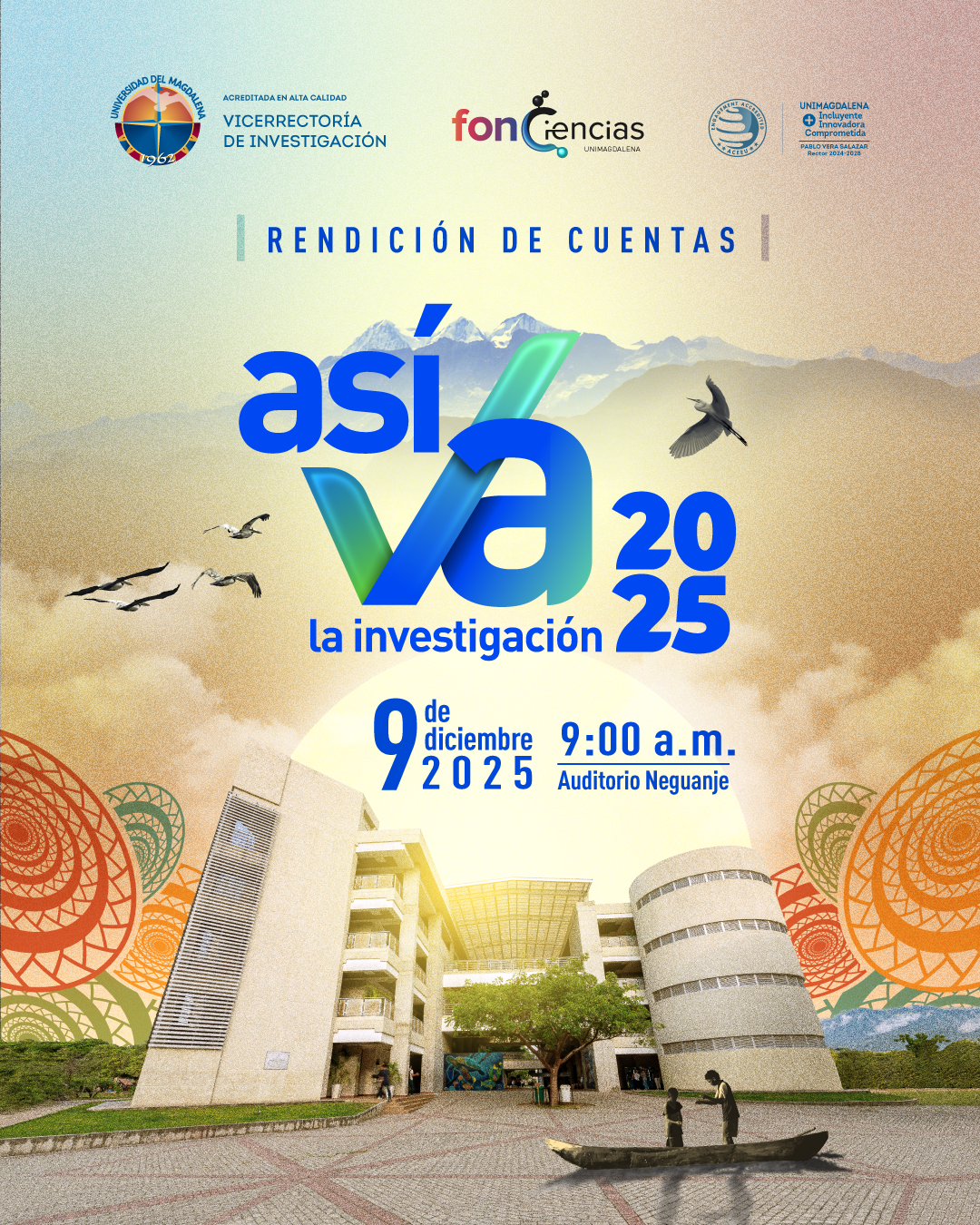 Anuncio de rendición de cuentas de vicerrectoría de investigación 2025